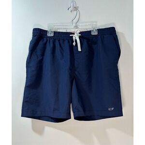 Vineyard Vines men’s navy blue shorts with drawstring & pockets size M #42-1054